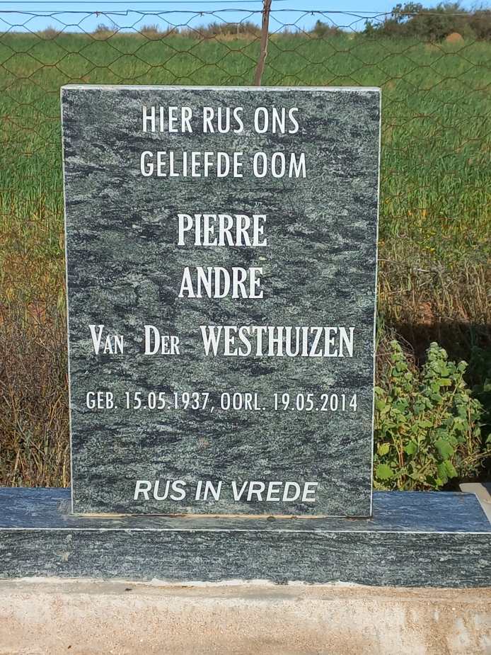 WESTHUIZEN Pierre Andre, van der 1937-2014