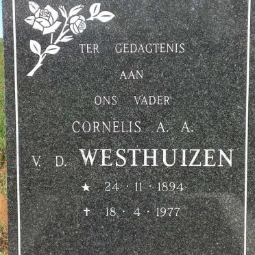 WESTHUIZEN Cornelis A.A., v.d. 1894-1977
