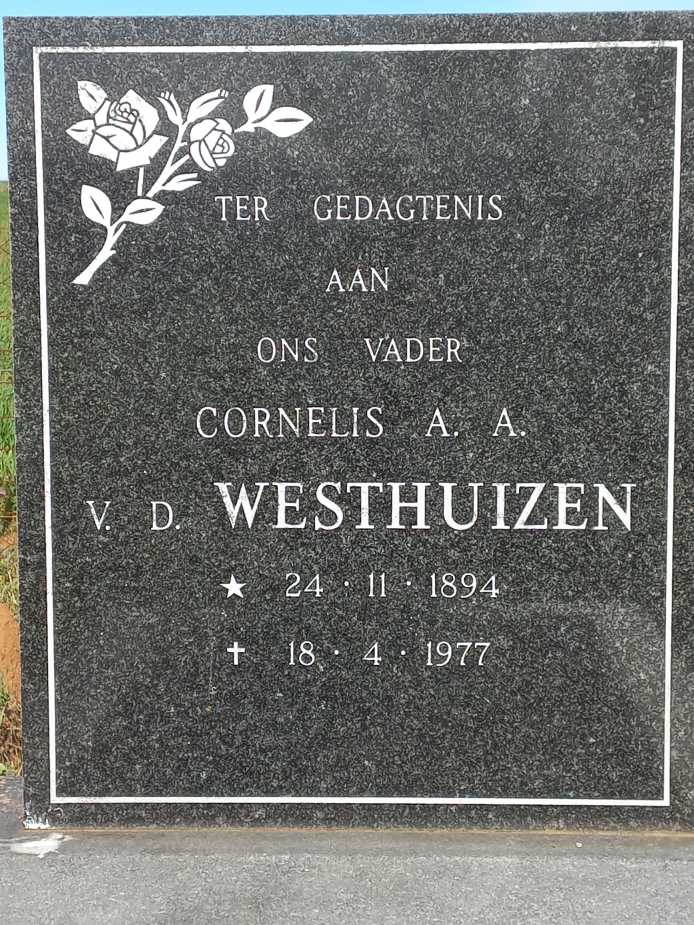 WESTHUIZEN Cornelis A.A., v.d. 1894-1977