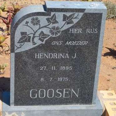 GOOSEN Hendrina J. 1895-1975