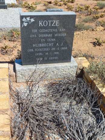 KOTZE Huibrecht A.J. nee COETZEE 1898-1981