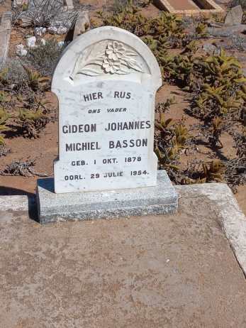 BASSON Gideon Johannes Michiel 1878-1954