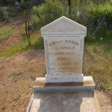 REENEN J.M., van nee HANEKOM 1911-1977