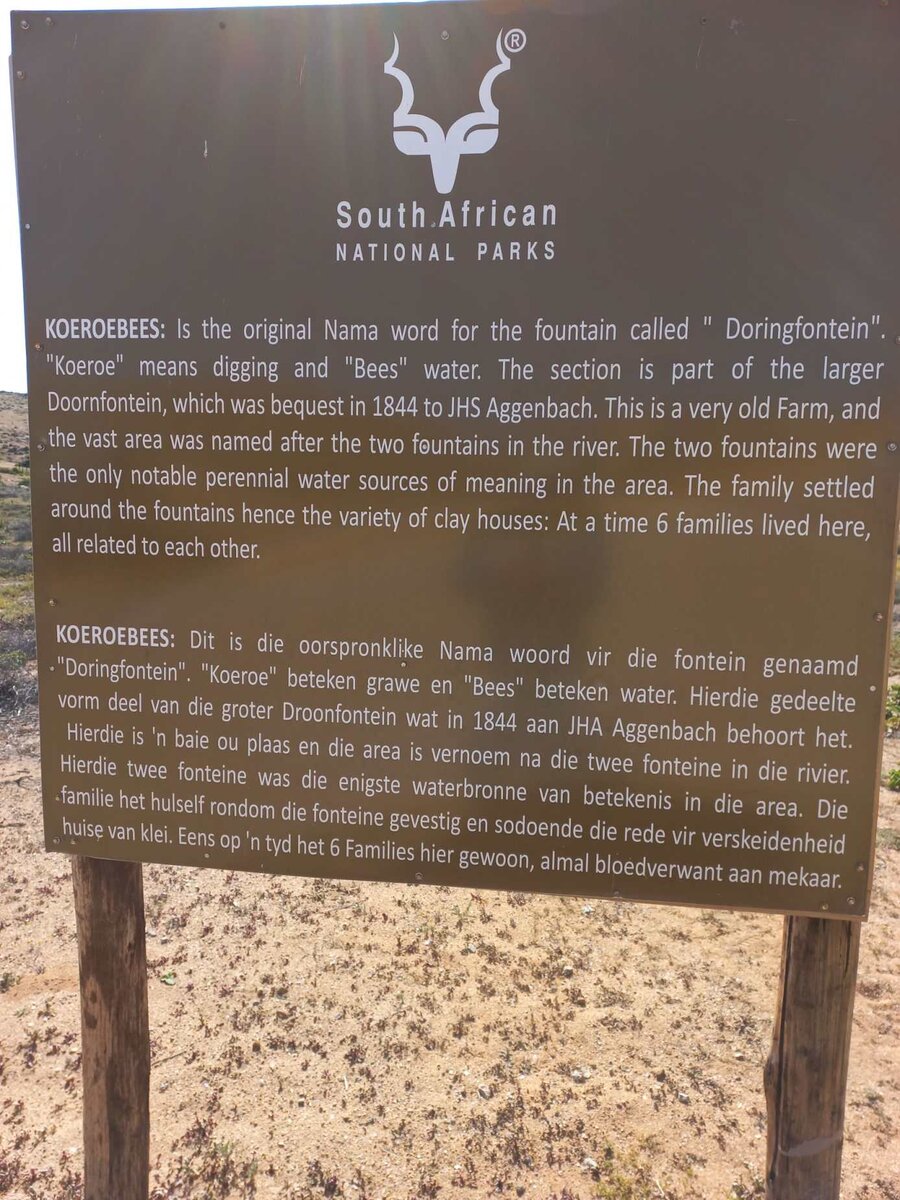 2. Koeroebees Heritage Site