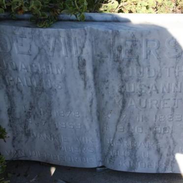 VILLIERS Joachim Paulus, de 1878-1959 &amp; Judith Susanna AURET 1883-1961