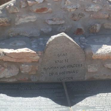 Northern Cape, NAMAQUALAND district, Steinkopf, Kabinaberg, Kinderlê, mass children's grave