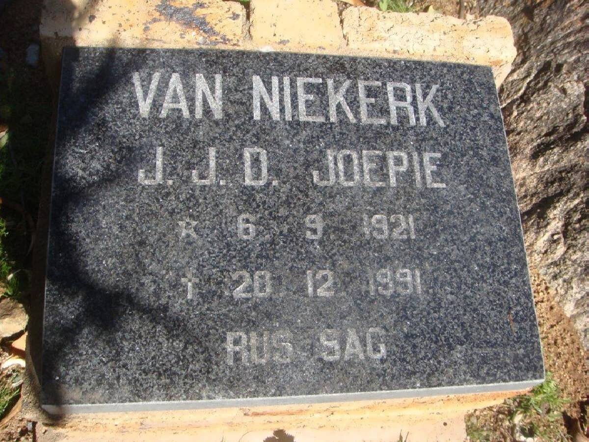 NIEKERK J.J.D., van 1921-1991