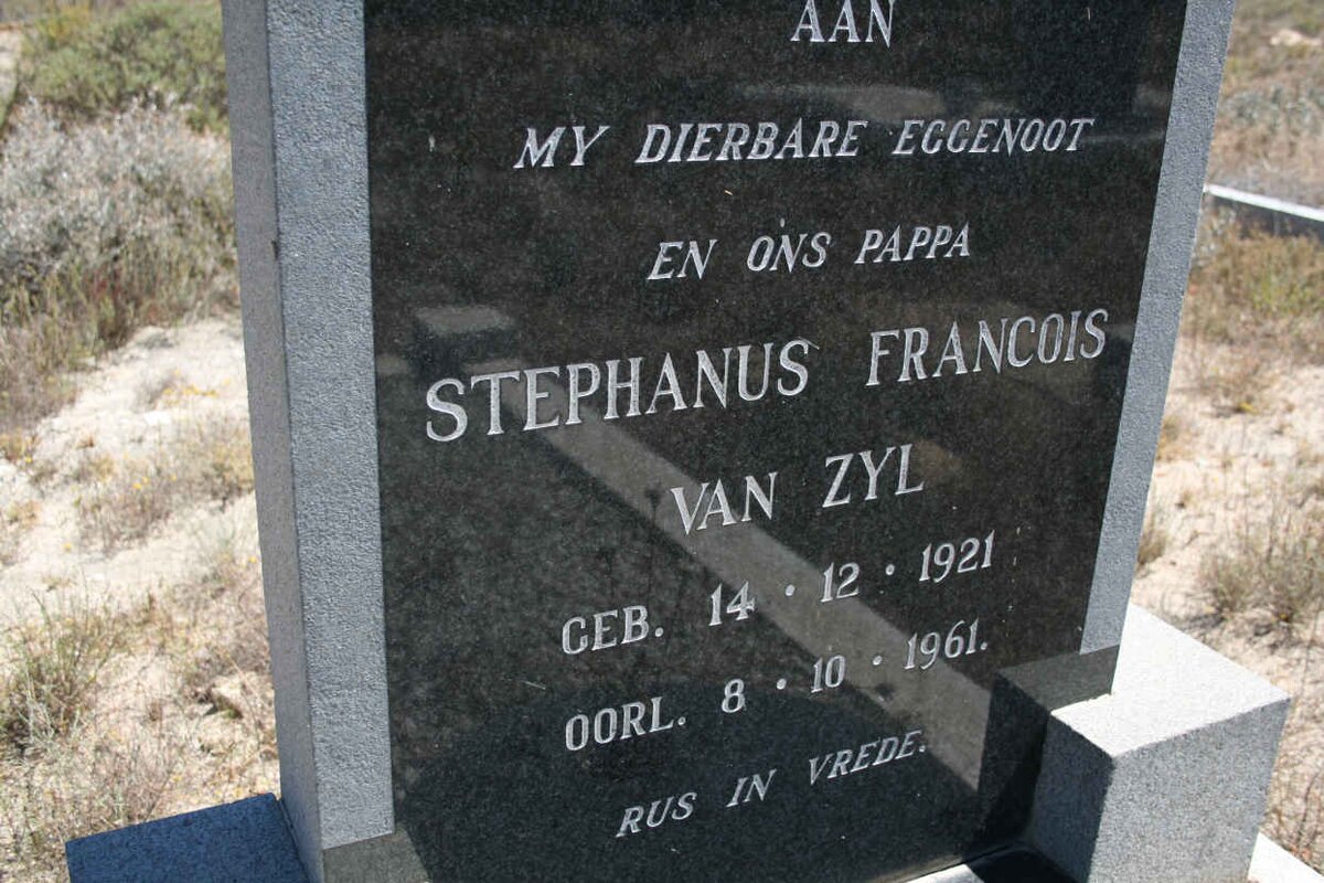 ZYL Stephanus Francois, van 1921-1961