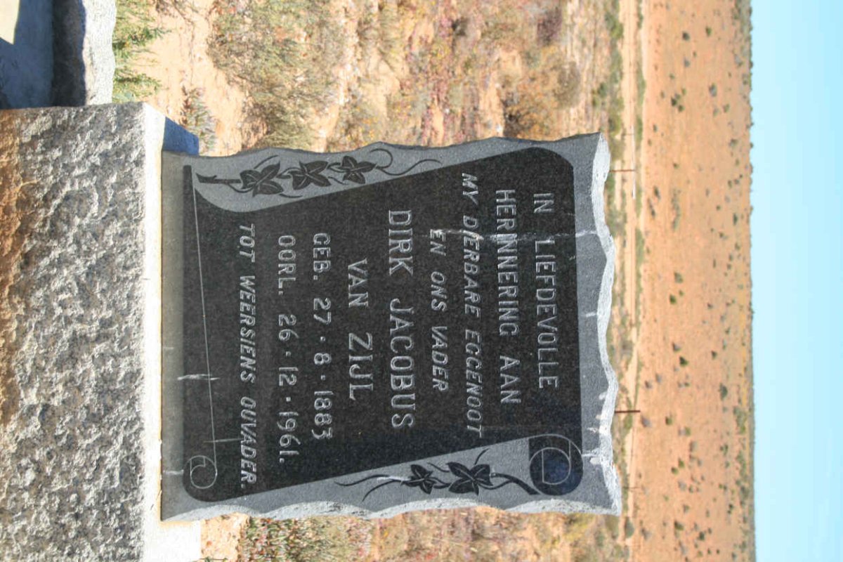 ZIJL Dirk Jacobus, van 1883-1961