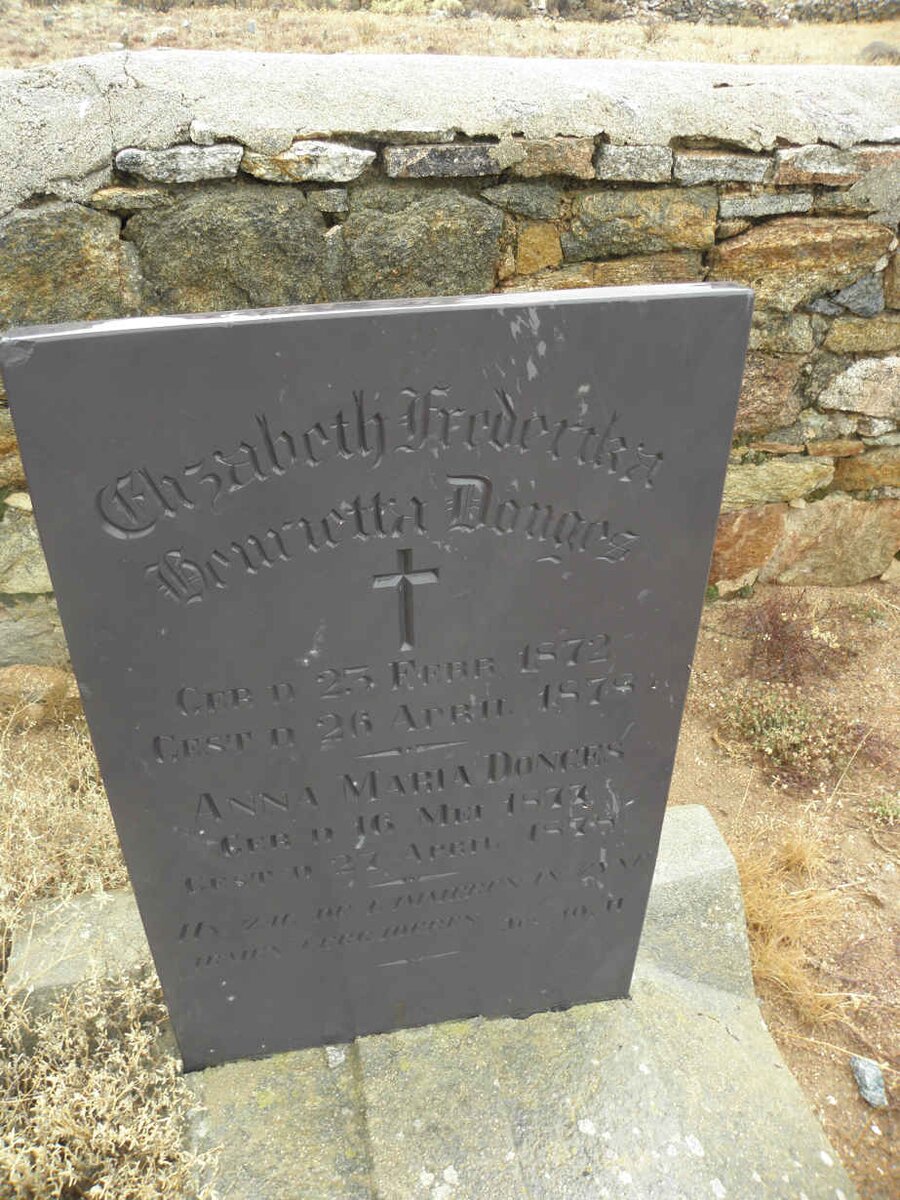 DONGES Elizabeth Frederika Henrietta 1872-1878 :: DONGES Anna Maria 1877-1878