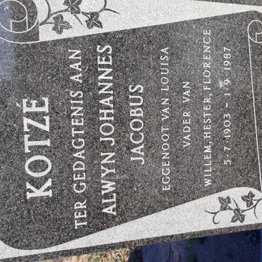 KOTZE Alwyn Johannes Jacobus 1903-1987