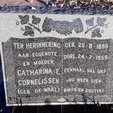 CORNELISSEN Catharina E. nee DE WAAL 1896-1959