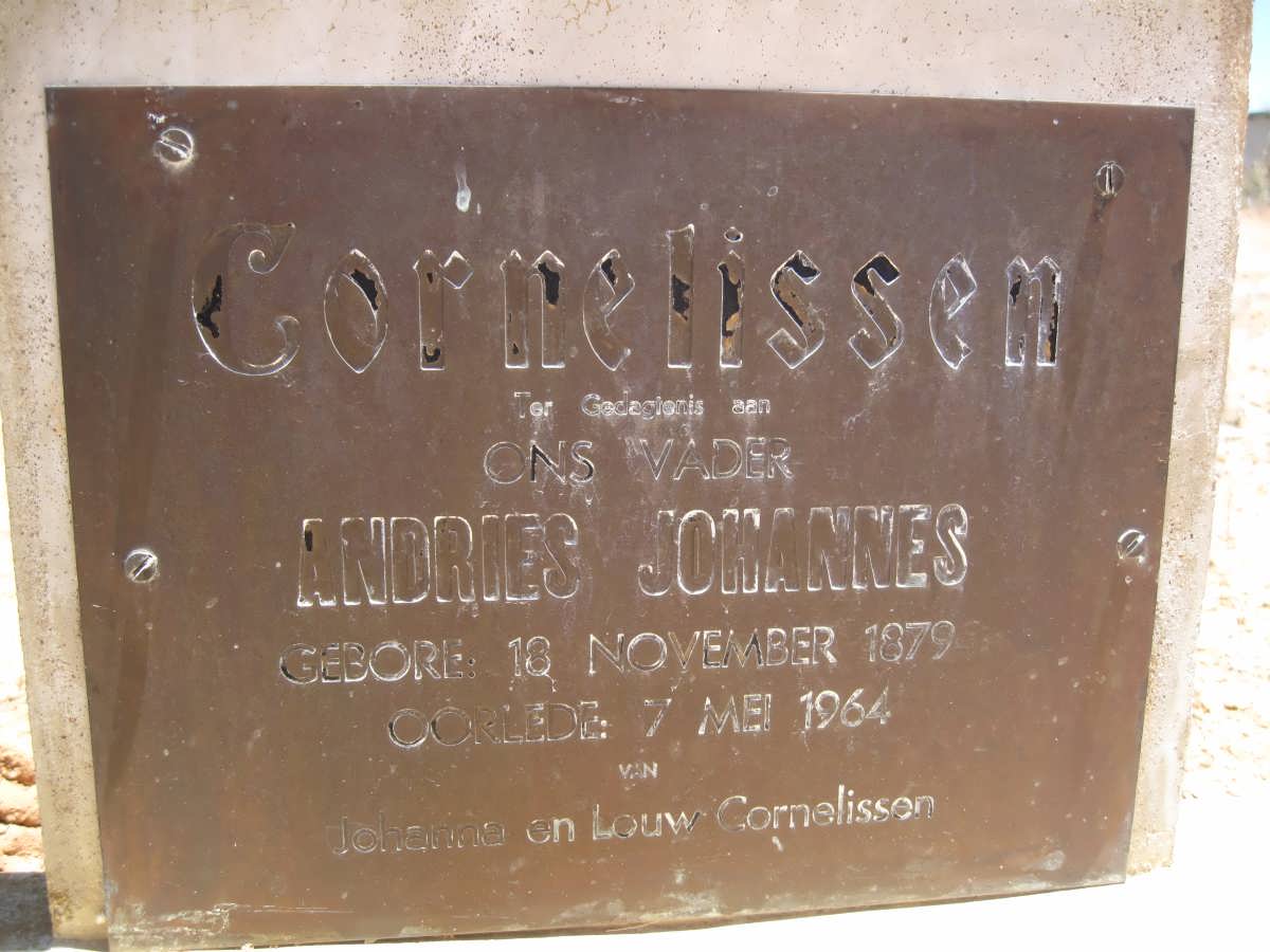 CORNELISSEN Andries Johannes 1879-1964