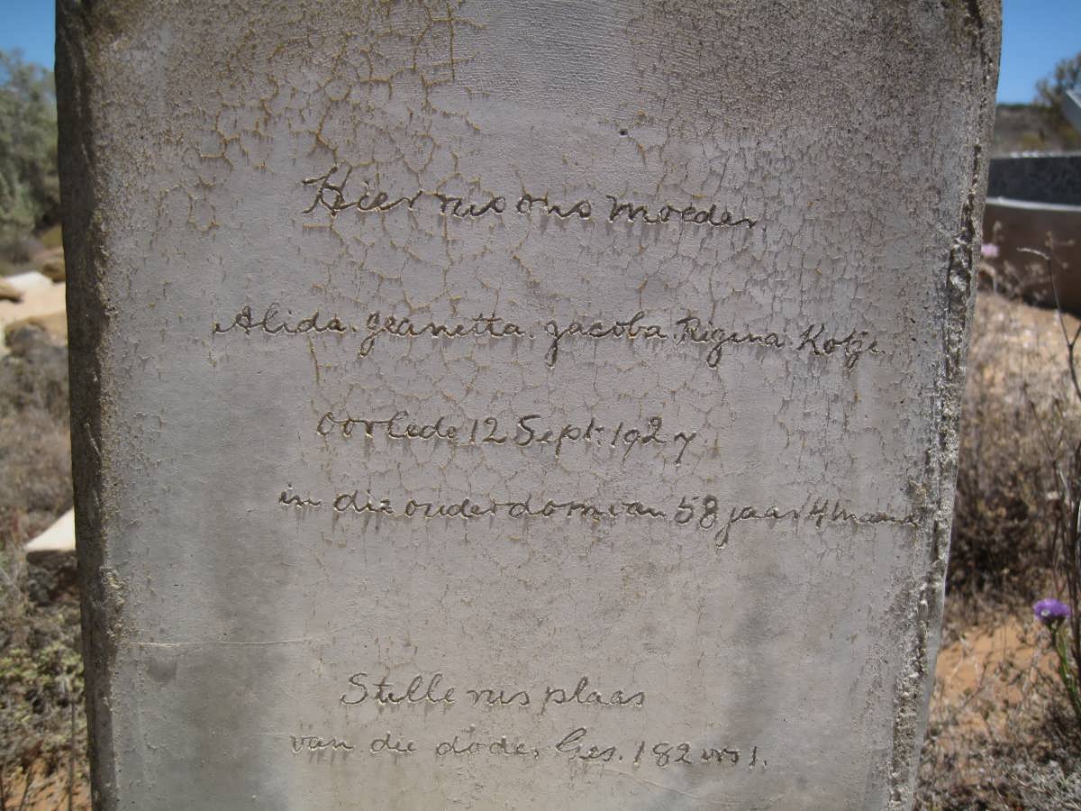 KOTZE Alida Jeanetta Jacoba Rigina -1927 