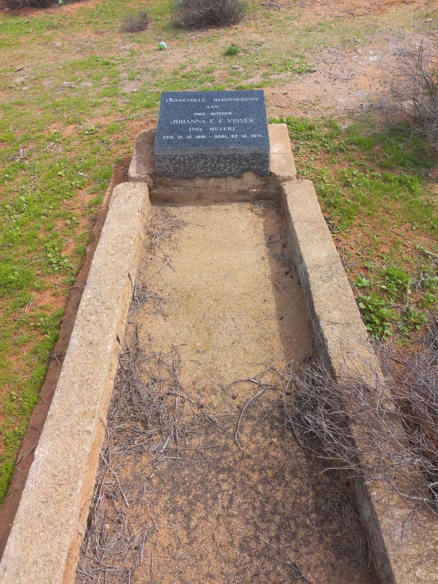 VISSER Johanna E.E. nee MEYER 1891-1971