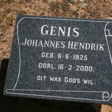 GENIS Johannes Hendrik 1925-2000