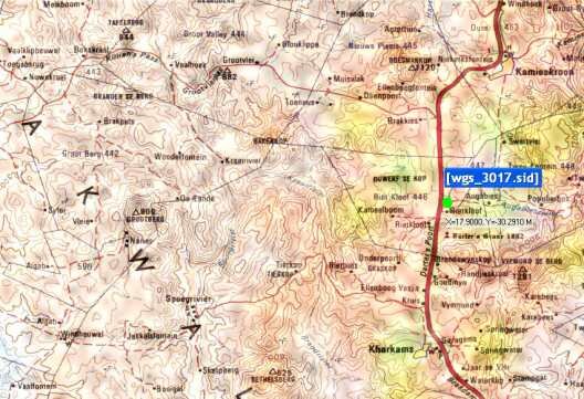 1. Rietkloof Kamieskroon 1-250000 Kaart 3017