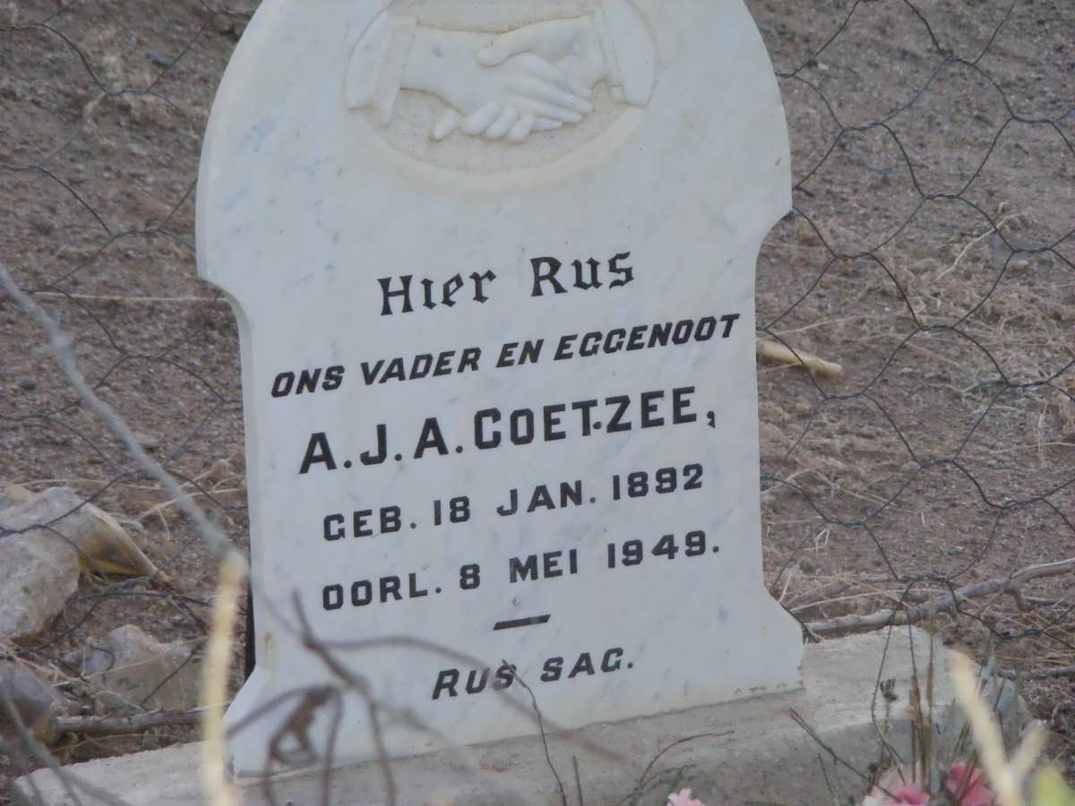 COETZEE A.J.A. 1892-1949