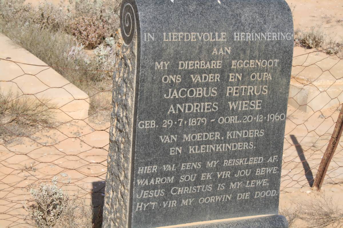 WIESE Jacobus Petrus Andries 1879-1960