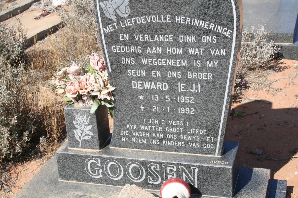 GOOSEN E.J. 1952-1992