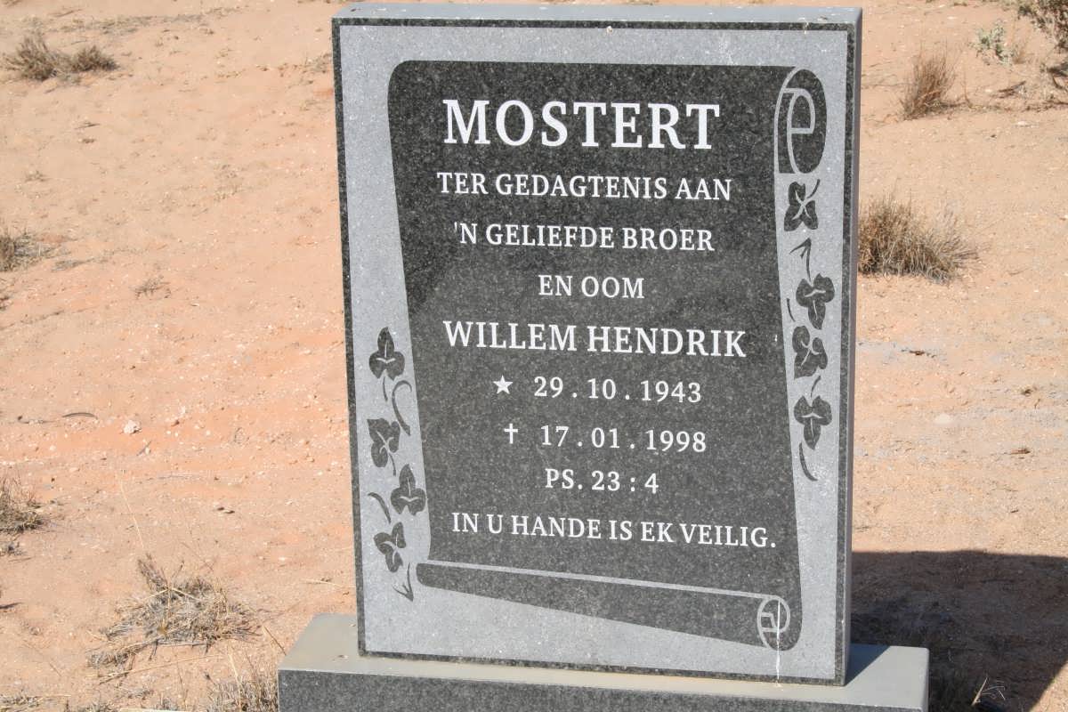 MOSTERT Willem Hendrik 1943-1998