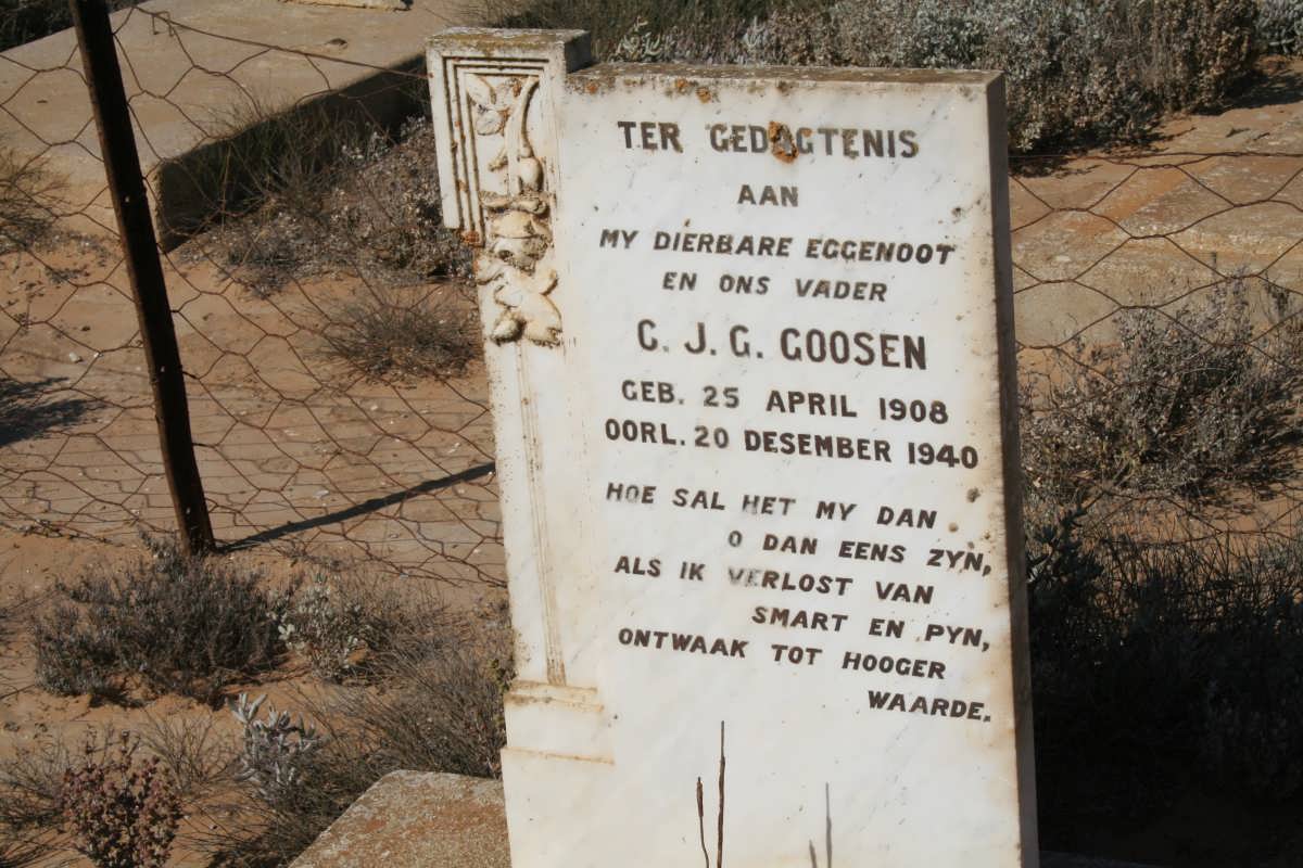GOOSEN C.J.G. 1908-1940
