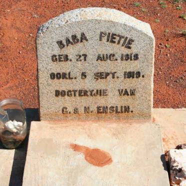 ENSLIN Pietie 1918-1919