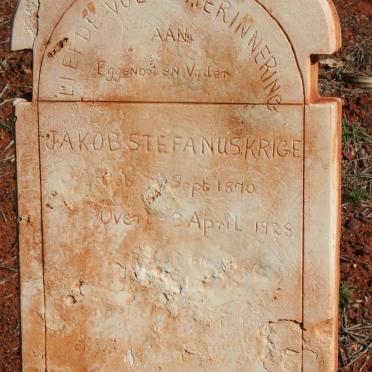 KRIGE Jakob Stefanus 1870-1928