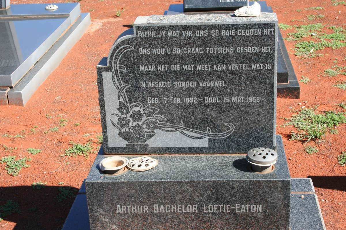 LOFTIE-EATON Arthur Bachelor 1892-1958