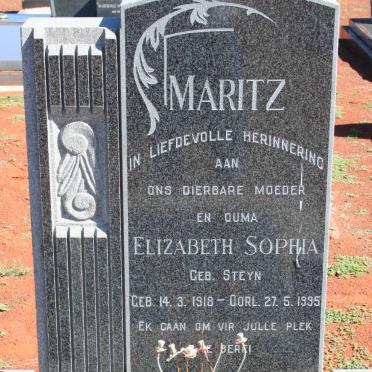 MARITZ Elizabeth Sophia nee STEYN 1918-1995