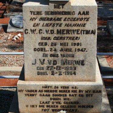 MERWE J.V., van der 1893-1964 &amp; C.W.G. GERSTNER 1901-1947