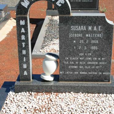 MYBURGH Susara M.A.E.nee WALTERS 1959-1985