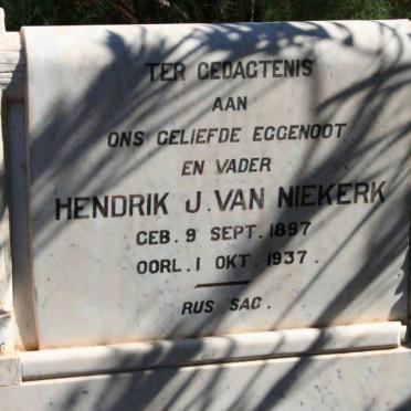 NIEKERK Hendrik J., van 1897-1937