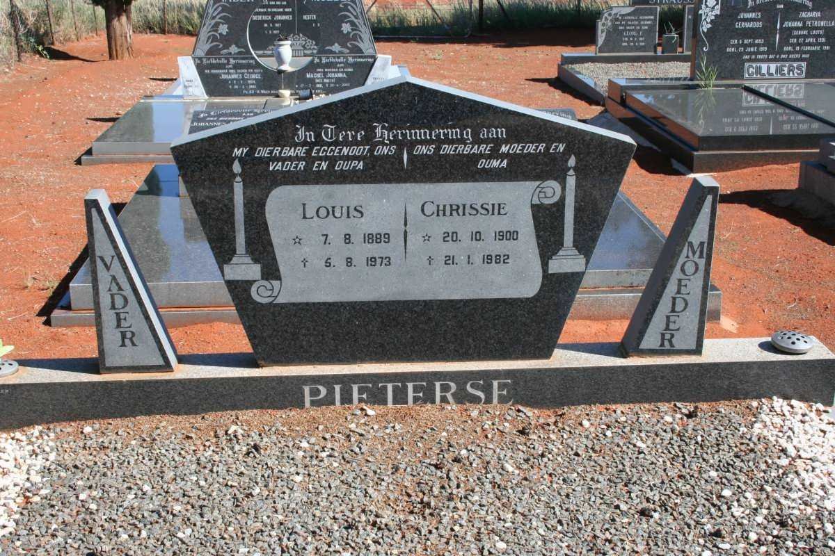 PIETERSE Louis 1889-1973 &amp; Chrissie 1900-1982