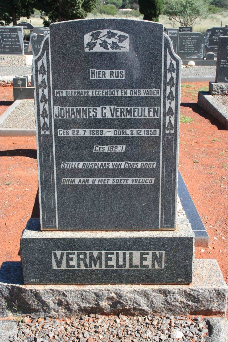 VERMEULEN Johannes G. 1888-1950