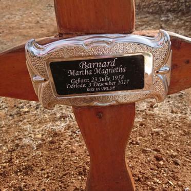 BARNARD Martha Magrietha 1958-2017