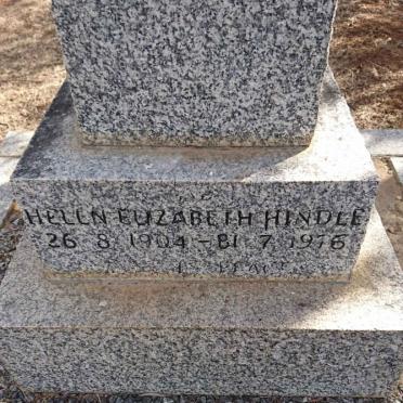 HINDLE Helen Elizabeth 1904-1976
