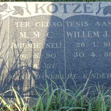 KOTZÉ Willem J.P. 1891-1958 &amp; M.M.C NEL 1890-1957
