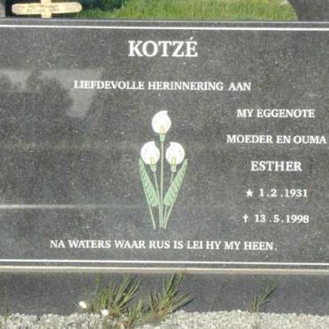 KOTZÉ Esther 1931-1998