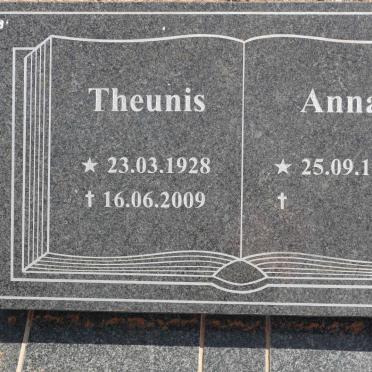 KOTZE Theunis 1928-2009 &amp; Anna 1933-
