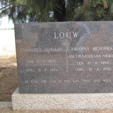 LOUW Johannes Adriaan 1895-1974 &amp; Johanna Hendrieka Jacoba VAN NIEKERK 1894-1978