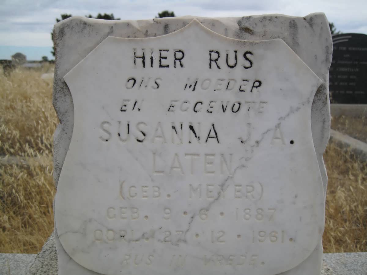 LATEN Susanna J.A. nee MEYER 1887-1961