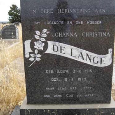 LANGE Johanna Christina, de nee LOUW 1915-1970