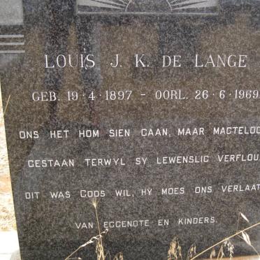 LANGE Louis J.K., de 1897-1969