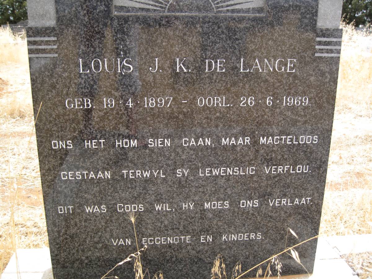 LANGE Louis J.K., de 1897-1969