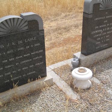 LANGE Louis J.K., de 1897-1969 &amp; Louwdina H.E. THERON 1907-1984