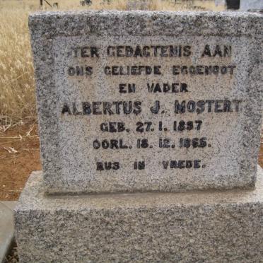 MOSTERT Albertus J. 1897-1965