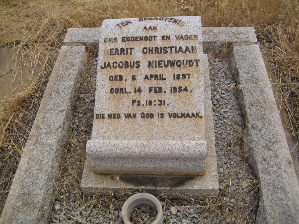 NIEUWOUDT Gerrit Christiaan Jacobus 1897-1954