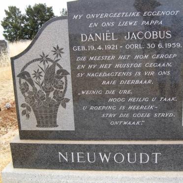 NIEUWOUDT Daniel Jacobus 1921-1959 &amp; Hester Magdalena NIENABER 1921-2000