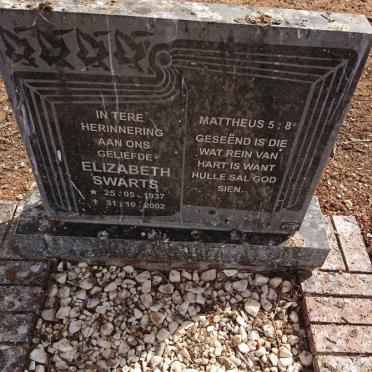 SWARTS Elizabeth 1937-2002